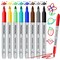 8 Pack Assorted Colors Permanent Markers, Fine Tip Colored Markers Pens for Adult Coloring Journaling Marking Drawing, Art School Office Supplies